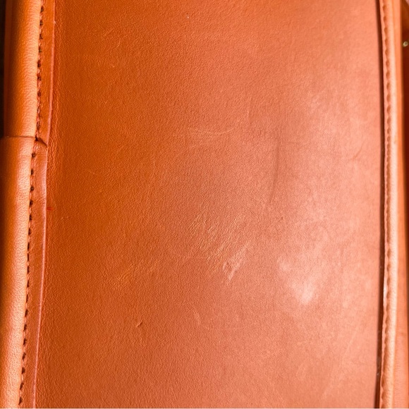 Vintage Coach Tangerine Orange 9044 Geometric Clutch Crossbody Purse Bag Rare - Picture 14 of 16